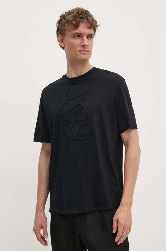 Pamučna majica Armani Exchange crna XM000044.AF10334