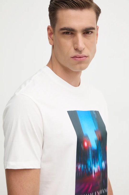 Armani Exchange tricou din bumbac bej XM000058.AF10356