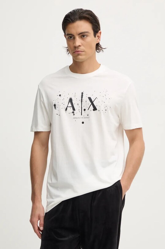 Armani Exchange tricou din bumbac bej XM000062.AF10356