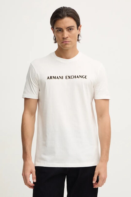 Бавовняна футболка Armani Exchange бавовна бежевий XM000127.AF10356