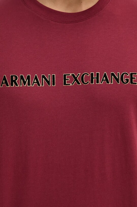 Хлопковая футболка Armani Exchange бордо XM000127.AF10356