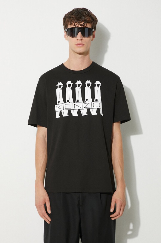Kenzo cotton t-shirt Business Classic relaxed black FE65TS2894SG.99J