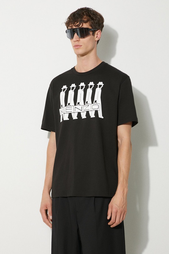Bavlněné tričko Kenzo Business Classic černá FE65TS2894SG.99J
