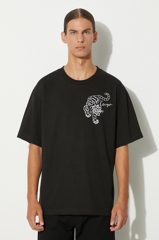 Oblečení Bavlněné tričko Kenzo Gots Star Tiger Emb Oversize T FE65TS2964SI.99J černá