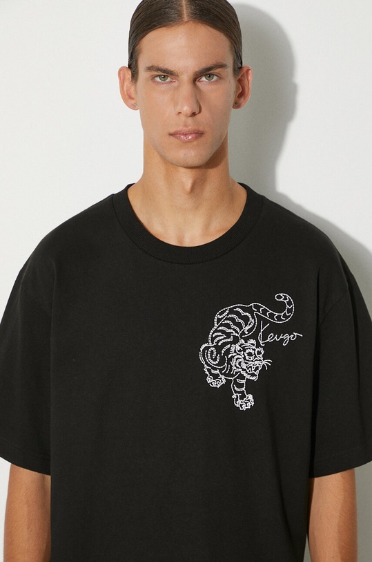 Bavlněné tričko Kenzo Gots Star Tiger Emb Oversize T FE65TS2964SI.99J