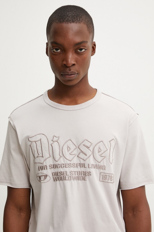 Diesel tricou din bumbac T-RAWJUST bej A14016.0KMAH