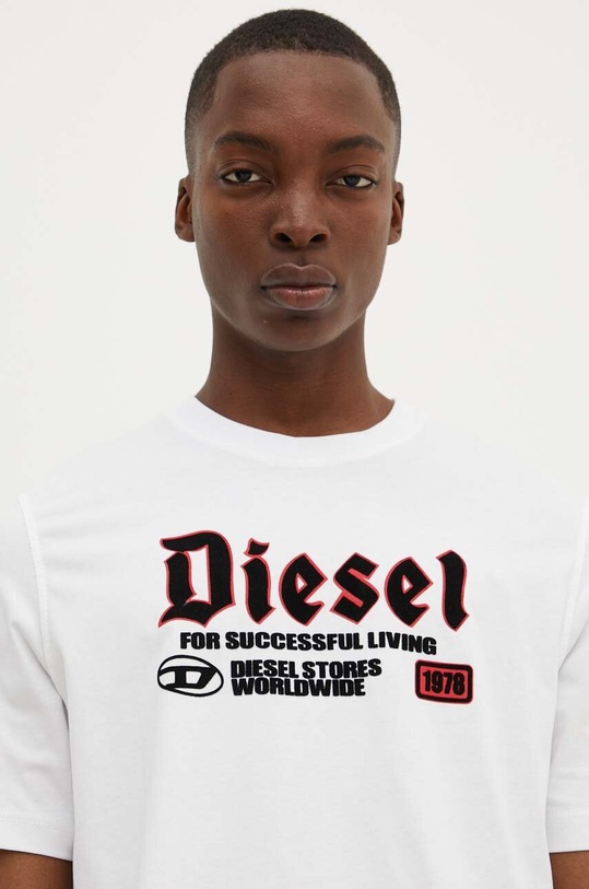 Diesel t-shirt in cotone T-ADJUST-K1 A14789.0GRAI bianco