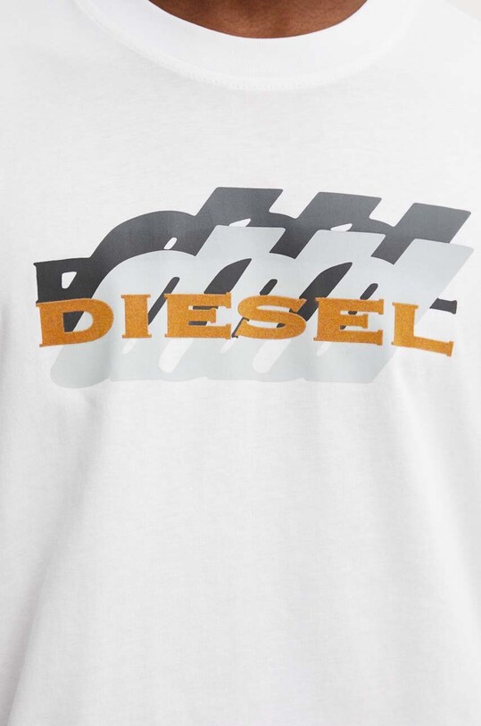 Bavlnené tričko Diesel T-ADJUST-K5 A14824.0GRAI biela