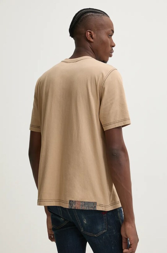 Odzież Diesel t-shirt bawełniany T-ADJUST-Q4 A15349.0DMAA beżowy