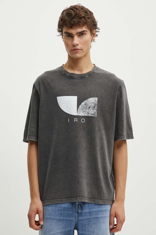 IRO tricou din bumbac gri MP19OURI