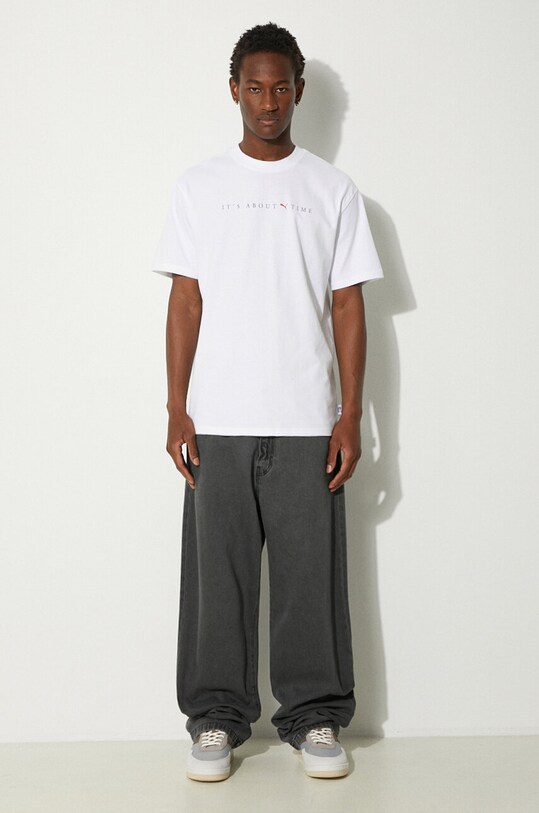 Bavlněné tričko Puma MMQ Graphic Tee 626556 bílá AW24