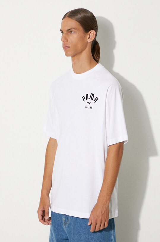 Puma tricou Classics Play Paris alb 626767