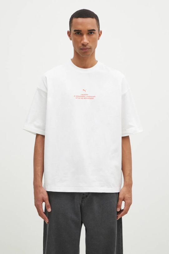 Puma cotton t-shirt UNTERGRUND relaxed white 626663