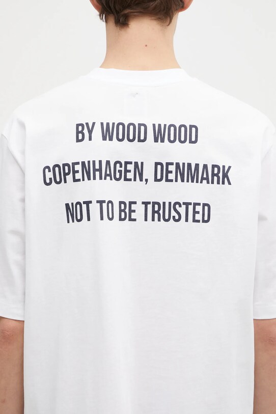Wood Wood cotton t-shirt Asa Not To Be Trusted GOTS white 10325706.2222