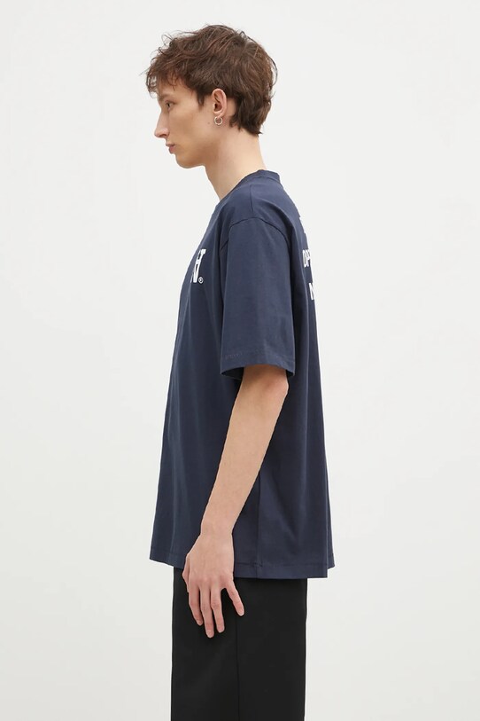 Wood Wood tricou din bumbac Asa Not To Be Trusted GOTS 10325706.2222 bleumarin AW24