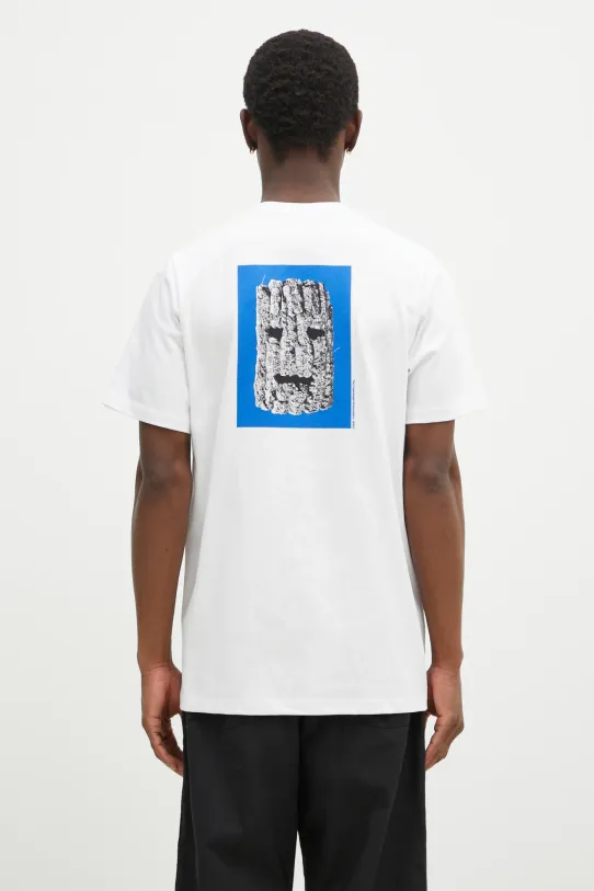 Wood Wood tricou din bumbac Mela Mask GOTS print alb 12432503.2106