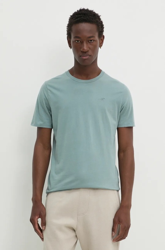 Hollister Co. tricou din bumbac turcoaz KI324.4148.230