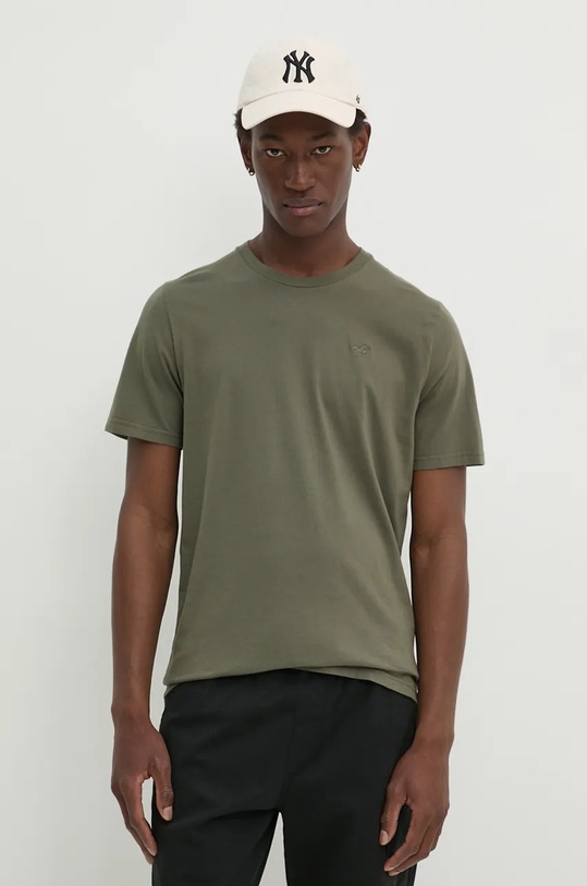 Bavlněné tričko Hollister Co. KI324.4148.330 zelená AW24