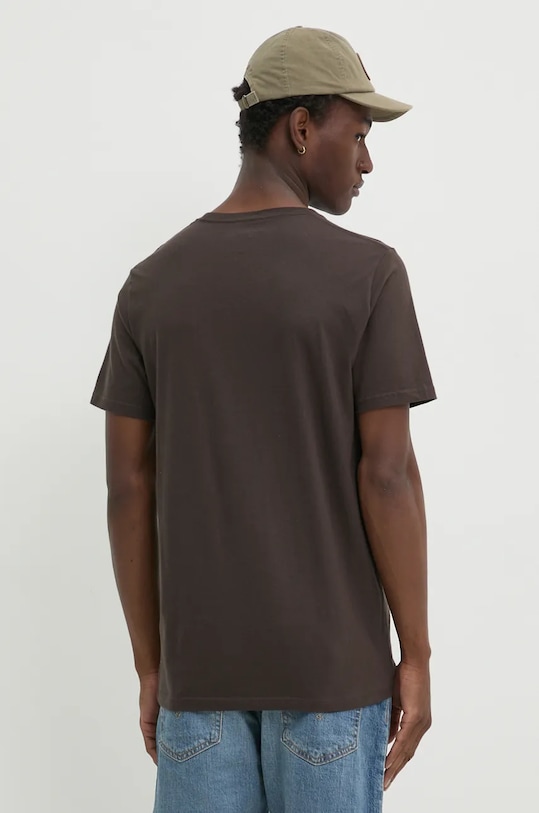 Hollister Co. t-shirt bawełniany KI324.4151.440 brązowy AW24