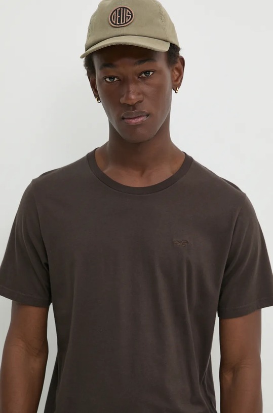 Odzież Hollister Co. t-shirt bawełniany KI324.4151.440 brązowy