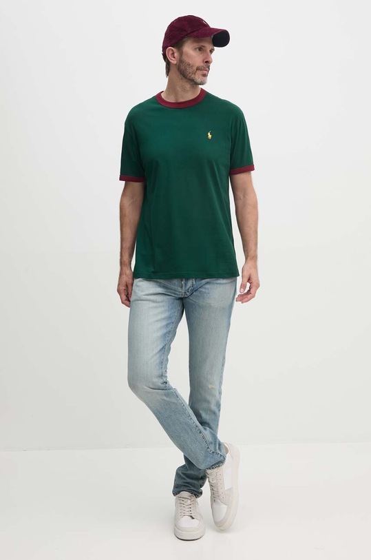 Polo Ralph Lauren t-shirt bawełniany 710927102 zielony AW24