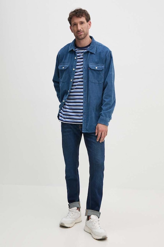 Βαμβακερό μπλουζάκι Polo Ralph Lauren 710927103 μπλε AW24