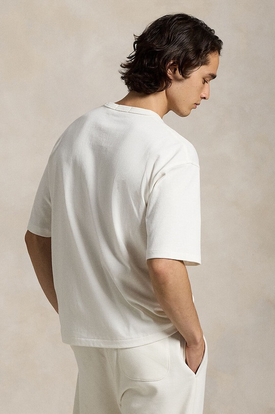 Бавовняна футболка Polo Ralph Lauren 710939583 білий AW24