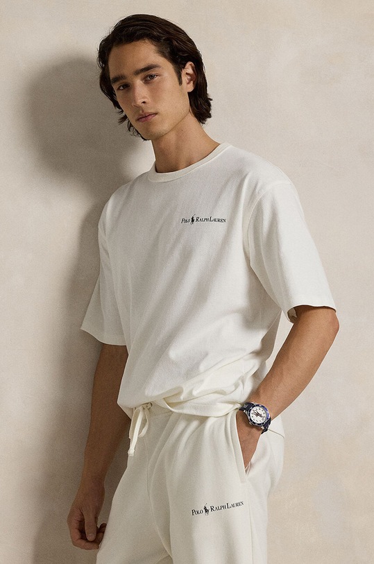 Бавовняна футболка Polo Ralph Lauren білий 710939583