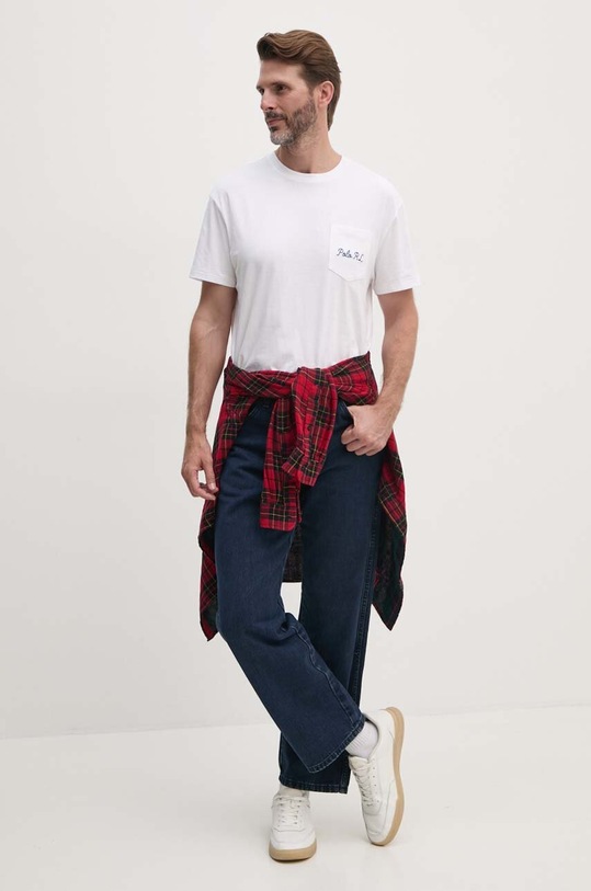 Βαμβακερό μπλουζάκι Polo Ralph Lauren 710951623 λευκό AW24