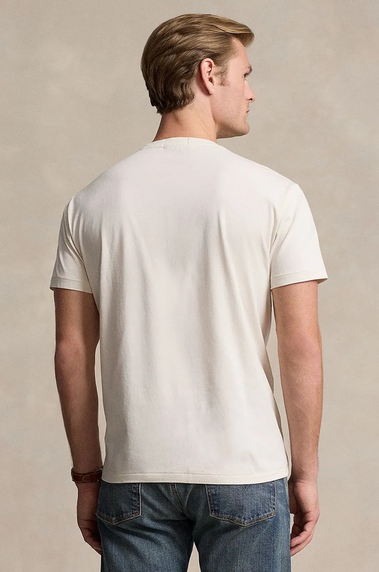 Хлопковая футболка Polo Ralph Lauren 710952043 бежевый AW24