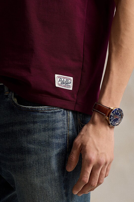 Памучна тениска Polo Ralph Lauren червен 710952043