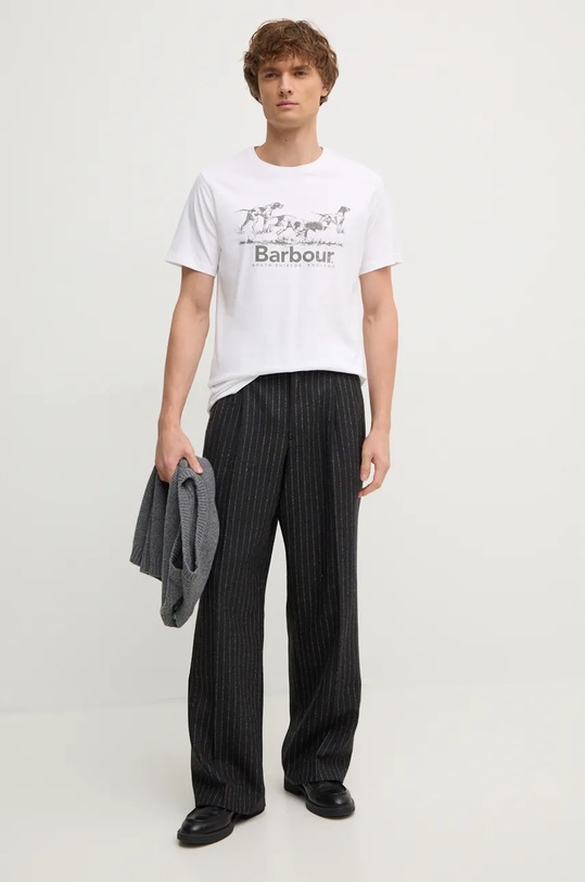 Barbour pamut póló MTS1346 fehér AW24