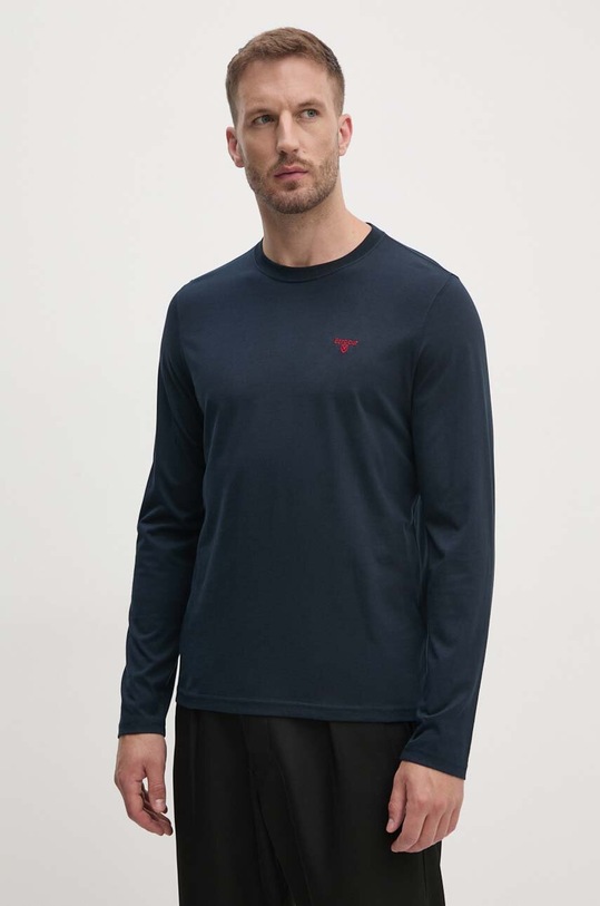Barbour longsleeve bawełniany bawełna granatowy MTS1348