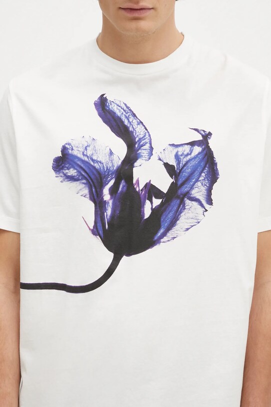 Βαμβακερό μπλουζάκι Paul Smith λευκό M1R.919T.NP4735