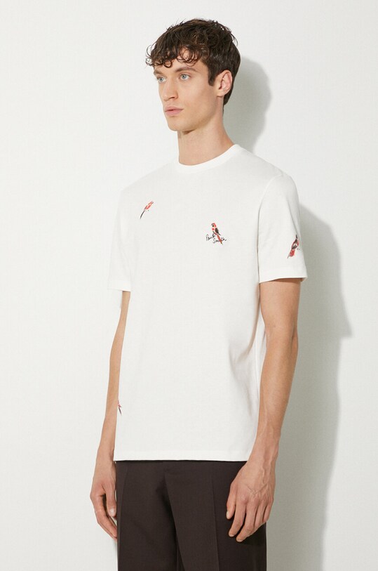 Βαμβακερό μπλουζάκι Paul Smith λευκό M1R.919T.NP4322