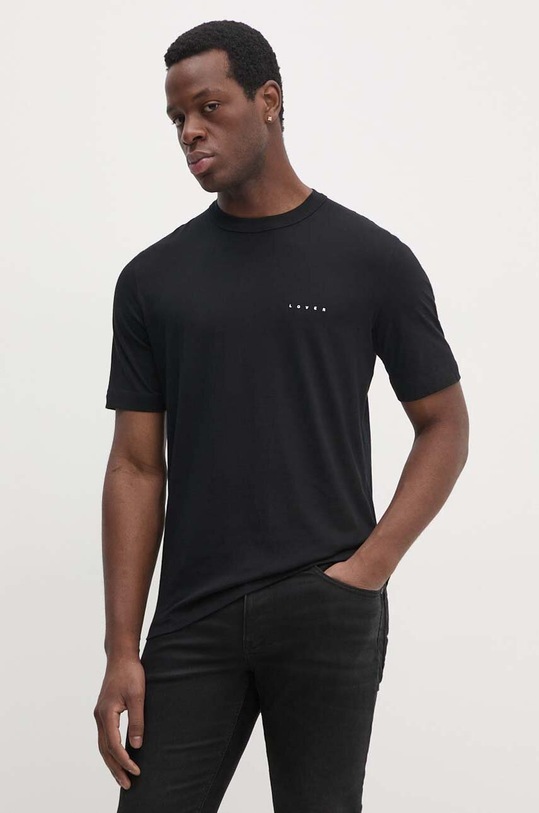 Sisley t-shirt in cotone nero 3I1XS103W