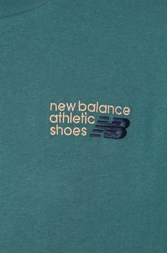 New Balance tricou din bumbac Athletics Premium Logo MT41908NUS verde
