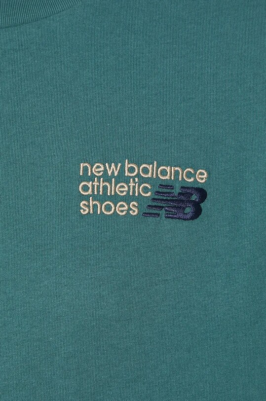 New Balance t-shirt in cotone Athletics Premium Logo MT41908NUS verde