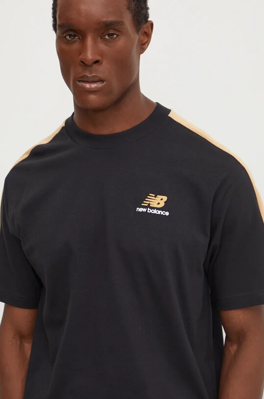 New Balance tricou din bumbac Classics Graphic negru MT43526BK