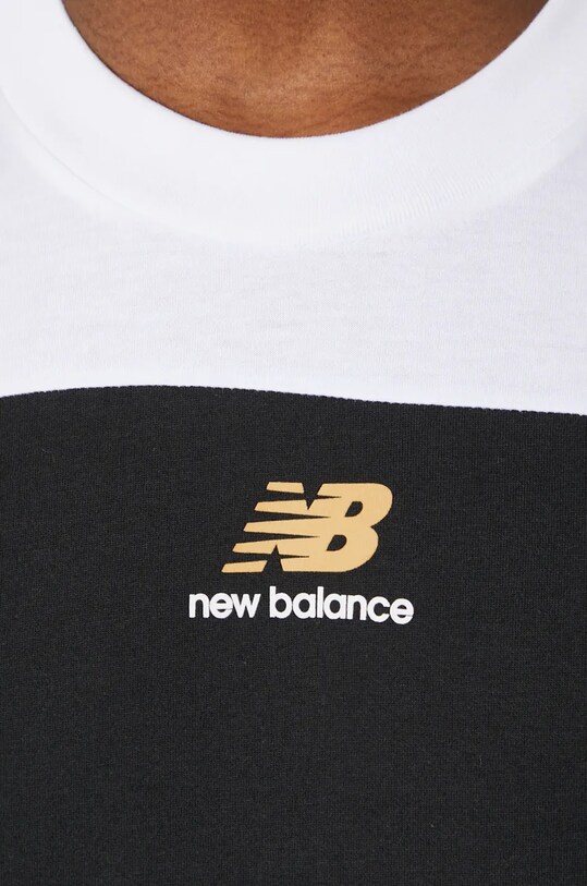 Bavlnené tričko New Balance Classics Color Block Graphic MT43527BK