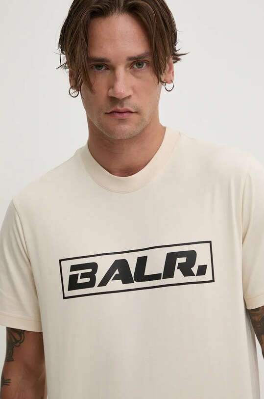 Bavlněné tričko BALR. The Club B1112.1266 béžová AW24