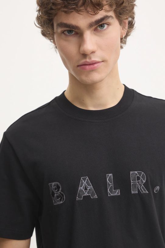 BALR. t-shirt bawełniany czarny B1112.1267