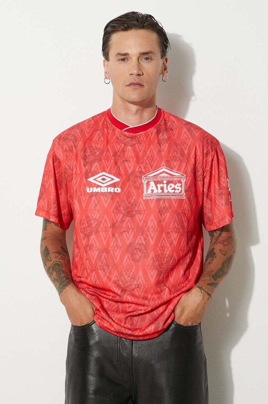 Clothing Aries t-shirt Aries x Umbro Red Roses SS Football Jersey UM60002.03 red
