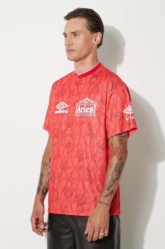 Aries t-shirt Aries x Umbro Red Roses SS Football Jersey red UM60002.03