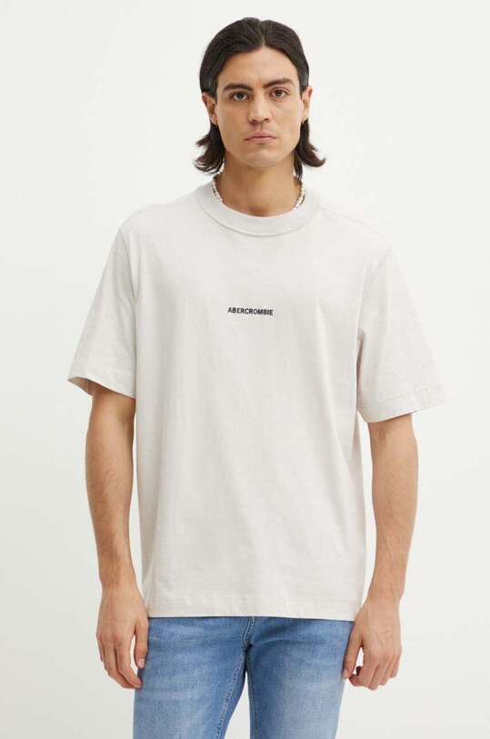 Abercrombie & Fitch tricou din bumbac imprimeu gri KI123.1036.110