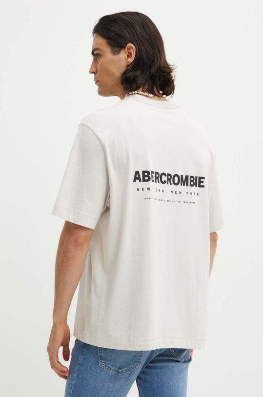 Дрехи Памучна тениска Abercrombie & Fitch KI123.1036.110 сив