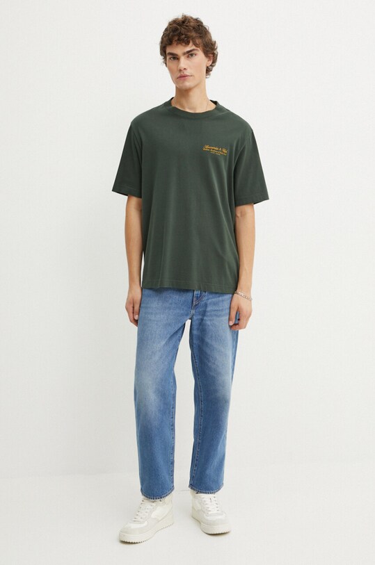 Abercrombie & Fitch tricou din bumbac KI123.4149.300 verde AW24