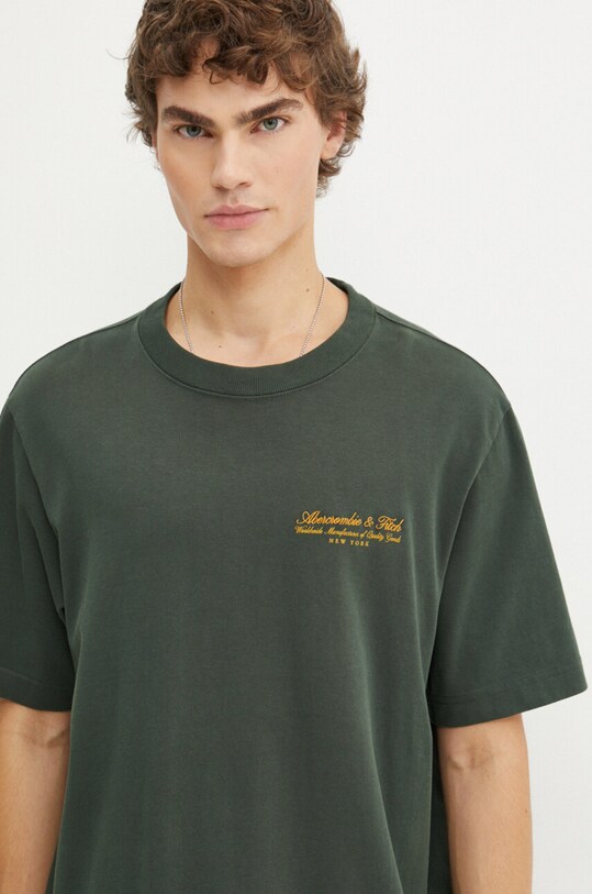 Abercrombie & Fitch tricou din bumbac verde KI123.4149.300