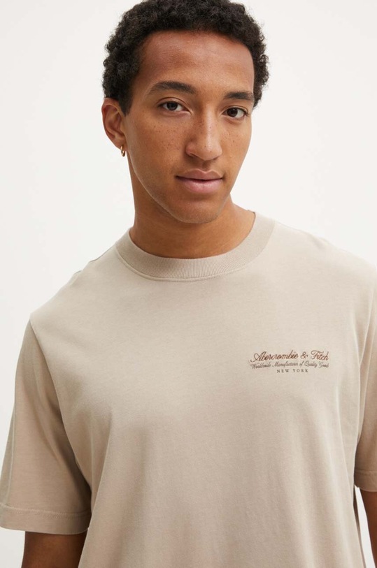 Abercrombie & Fitch t-shirt bawełniany beżowy KI123.4149.400