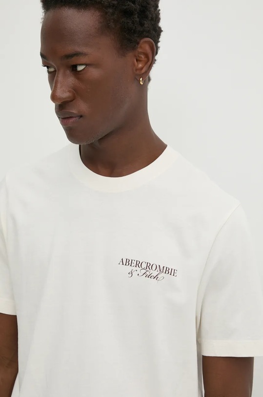Abercrombie & Fitch tricou din bumbac bej KI123.4151.101